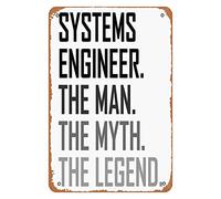 Oudrspo Systems Engineer The Man Profession Sign Wall Decor Art Poster Vintage Metal Tin Sign For Funny Garage Room Bathroom Office Man Cave Apartment Dorm Sign Wall Decoration Gift 8x12 In