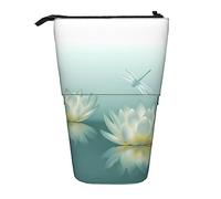 Oudrspo Tahiti Beach Pencil Case Stand Up Pencil Pouch Cute Telescopic Pencil Holder Case Makeup Bag for Office