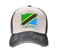 Oudrspo Tanzanian Flag Hats Vintage Washed Denim Baseball Caps Daddy Hats Trucker Hats Adjustable Unisex Headwear