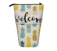 Oudrspo Telescopic Pencil Case Abandoned Print Standing Pencil Bag Stationery Case Telescopic Pen Holder Pencil Holder for Office Work