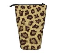 Oudrspo Telescopic Pencil Case Sunflowers Blue Butterflies Print Standing Pencil Bag Stationery Case Telescopic Pen Holder Pencil Holder for Office Work