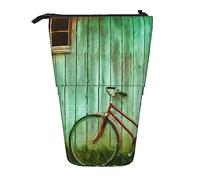 Oudrspo Telescopic Pencil Case Volcano Erupting at Night Print Standing Pencil Bag Stationery Case Telescopic Pen Holder Pencil Holder for Office Work