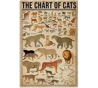 Oudrspo The Chart Of Cats Metal Signs The Ultimate Cigar Reference Guide Posters Cigar Chart Guide Metal Signs Room Club Home Decor Retro Plaque Wall Decor 8x12 inchses