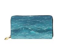Oudrspo The Deep Blue Sea Women's Long Zipper Wallet, 7.48x4.13 Inches, Comes with Credit Card Slots Inside, Lightweight and Durable.