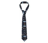 Oudrspo The Solar Family Printed Men's Necktie Business Tie Suitable for Work daily business gatherings and work use