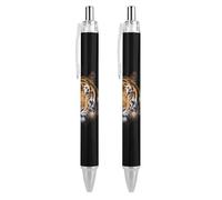 Oudrspo Tiger Animal Black Pens Ballpoint Pen Ball Point Pen Smooth Writing Gel Pens Retractable 0.5 Fine Point for School Office Tiger Animal Pattern 4 PCS