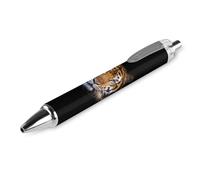 Oudrspo Tiger Animal Black Pens Ballpoint Pen Ball Point Pen Smooth Writing Gel Pens Retractable 0.5 Fine Point for School Office Tiger Animal Pattern 4 PCS
