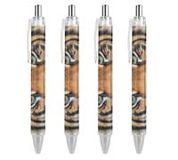 Oudrspo Tiger Face Black Pens Ballpoint Pen Ball Point Pen Smooth Writing Gel Pens Retractable 0.5 Fine Point for School Office Tiger Face Pattern 1 PCS