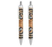 Oudrspo Tiger Face Black Pens Ballpoint Pen Ball Point Pen Smooth Writing Gel Pens Retractable 0.5 Fine Point for School Office Tiger Face Pattern 1 PCS