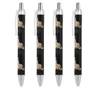 Oudrspo Tiger Retractable Ballpoint Pens Black Gel Ink Pen Smooth Writing for Office Home Work