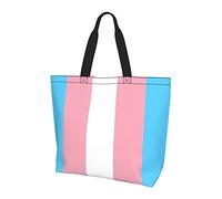 Oudrspo Transgender Pride Flag Tote Bag For Women,Womens Tote Bags,Waterproof Tote Purse for Teacher,Gym,Work,School with interior Pocket