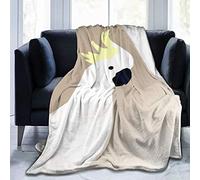 Oudrspo Trendy Flannel Plush Blankets, 50"x40", Cockatoo Bird Low Poly Art Abstract White Animal Pattern Throw Blanket for Better Relaxing Work Decorative, Air Conditioning Blanket and Large