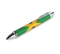 Oudrspo U.S. And Jamaican Flag Ballpoint Retractable Pen 0.5mm Smooth Writing Black Ink Ball Point Note Taking Accessories For Office 1 PCS
