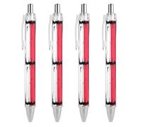 Oudrspo U.S. And Poland Flag Funny Ballpoint Pen Printed Retractable Black Round Barrel Fine Point Pens 0.5mm 1/2/4 Pcs