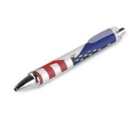 Oudrspo U.S. & Philippine Flag Ballpoint Retractable Pen 0.5mm Smooth Writing Black Ink Ball Point Note Taking Accessories For Office 1 PCS