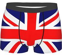 Oudrspo UK British Flag Mens Boxer Briefs Underwear Stretch Breathable Trunks Shorts Large