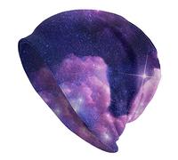 Oudrspo Unicorn in a Galaxy Cartoon Alpaca Print Adult Knit Hat for Men/Women Slouchy Beanie Ski Skull Cap Winter Thin Stretch Warm Knit Hat