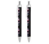 Oudrspo Union Jack British Flag Sugar Skull Retractable Ballpoint Pens Black Gel Ink Pen Smooth Writing for Office Home Work