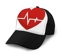 Oudrspo Unisex Baseball Caps Adjustable Plain Dad Hat Sun Cap Big red Heartbeat Blood Donation eps Abstract Men Women Hat