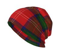 Oudrspo Unisex Beanie Hat Chisholm Tartan red Green Plaid Warm Slouchy Knit Hat Headwear Gift for Adult