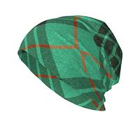 Oudrspo Unisex Beanie Hat Mackenzie Clan Plaid Scottish Tartan Warm Slouchy Knit Hat Headwear Gift for Adult