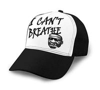Oudrspo Unisex Cotton Sandwich Peaked Cap Adjustable Baseball Hats I Can't Breathe Cotton Baseball Cap