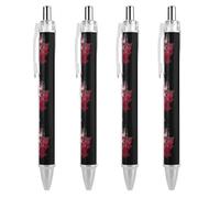 Oudrspo USA Canada Maple Flag Retractable Ballpoint Pens Black Gel Ink Pen Smooth Writing for Office Home Work