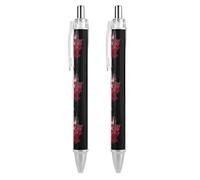 Oudrspo USA Canada Maple Flag Retractable Ballpoint Pens Black Gel Ink Pen Smooth Writing for Office Home Work