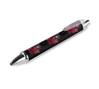 Oudrspo USA Canada Maple Flag Retractable Ballpoint Pens Black Gel Ink Pen Smooth Writing for Office Home Work