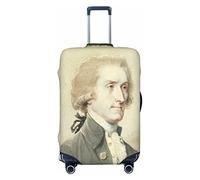 Oudrspo USA Founding Father Thomas Jefferson Travel Luggage Cover Spandex Suitcase Protector Washable Baggage Covers X-Large
