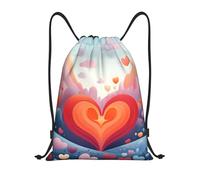 Oudrspo valley love Drawstring Bags for Women Men, Printed Lightweight Sports Gym String Bag, Waterproof Drawstring Backpack Snackpack Cinch String Bag