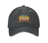Oudrspo Vintage 1986 Birthday Retro Sports Denim Cap