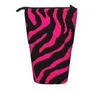 Oudrspo Vintage Circus Background Print Pencil Case Telescopic Pen Pouch Standing Pencil Holder with Zipper for Office