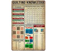 Oudrspo Vintage Quilting Knowledge Metal Sign Wall Decor Gift Poster Tin Signs Retro Plaque For Home Kitchen Office Club Bar Gym People Cave 12x16inch