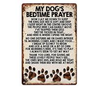 Oudrspo Vintage Tin Sign My Dog's Bedtime Prayer Metal Poster Retro Plaque Wall Decor Gift For Garden Men Cave Garage Classroom Library Living Room Cinema 8x12inch