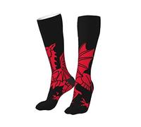Oudrspo Welsh Dragon Flag Women'S Knee High Socks Long Compression Stockings Thick Soft Dress Socks 20 Inch