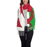 Oudrspo Welsh Flag Scarf For Women And Men Winter Warm Scarves Fashion Large Wraps, And Shawls