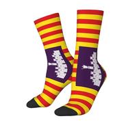 Oudrspo White Flag Of Mallorca Socks Wedding High Socks For Men Women Crew Socks