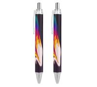 Oudrspo White Swan Abstract Colorful Black Pens Ballpoint Pen Ball Point Pen Smooth Writing Gel Pens Retractable 0.5 Fine Point for School Office White Swan Abstract Colorful Pattern 4 PCS
