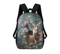 Oudrspo White Tailed Deers Classic 17 Inch Backpack Travel Laptop Daypack Casual Shoulder Bag for Men Women