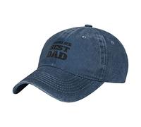 Oudrspo World's Best Dad Funny Father's Day Black Hat Adjustable Men Women Unisex Baseball Cap Washed Cotton Denim
