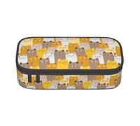 Oudrspo Yellow Cat Special Pencil case for Girls Boys, Big Capacity Pencil case Large Pencil Pouch, Students Stationery Pen Bag Pencil Bags with Zipper for School Office Work