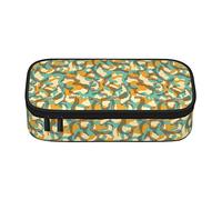Oudrspo Yellow Green Camo Pencil Case, Cute Pencil Pouch for Boys Girls, Large Capacity with Zipper Compartments Pouch Case School Supplies for Teen Kids Students, Stationery Organizer