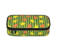 Oudrspo Yellow Star Pencil Case,Big Capacity Pencil Bag Pencil Pouch,Durable Stationery Pouch Zipper Office College School Large Storage for Teen Boys Girls Students
