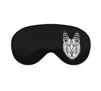 Oudrspoan Shepherd Dog Head Sleep Eye Mask Soft Eye Covers Blocking Lights Blindfold with Adjustable Strap for Travel Nap