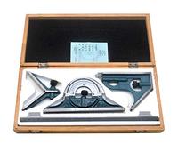 Oudtinx Industrial Tools 12'' 4 Combination Square Ruler Set Protractor Satin, 4-R Graduation