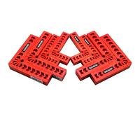 Oudtinx R Positioning Squares, Woodworking Tool, 90 Degree Corner Clamp, Carpentry Squares, Carpenter Tool for Picture Frames, Boxes, Cabinets or Drawers, L-type right angle ruler, Set of 8（3" 4"）