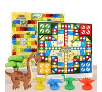OUFANKADI 2 in 1 Race To Base Board Games Set - Snakes and Ladders - Frustration Family Travel Party Game for Kids 3+ Teens Adults All Ages 2-4 Players, Easter Toys