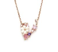 OUFANKADI Initial Necklace for Women, Rose Gold Necklace for Mum, Womens Letter Necklace, Jewellery Friendship Necklace, Personalised Birthday Gift for Mother Daughter Grandmother Sister Auntie (V)