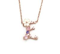 OUFANKADI Initial Necklace for Women, Rose Gold Necklace for Mum, Womens Letter Necklace, Jewellery Friendship Necklace, Personalised Birthday Gift for Mother Daughter Grandmother Sister Auntie (E)